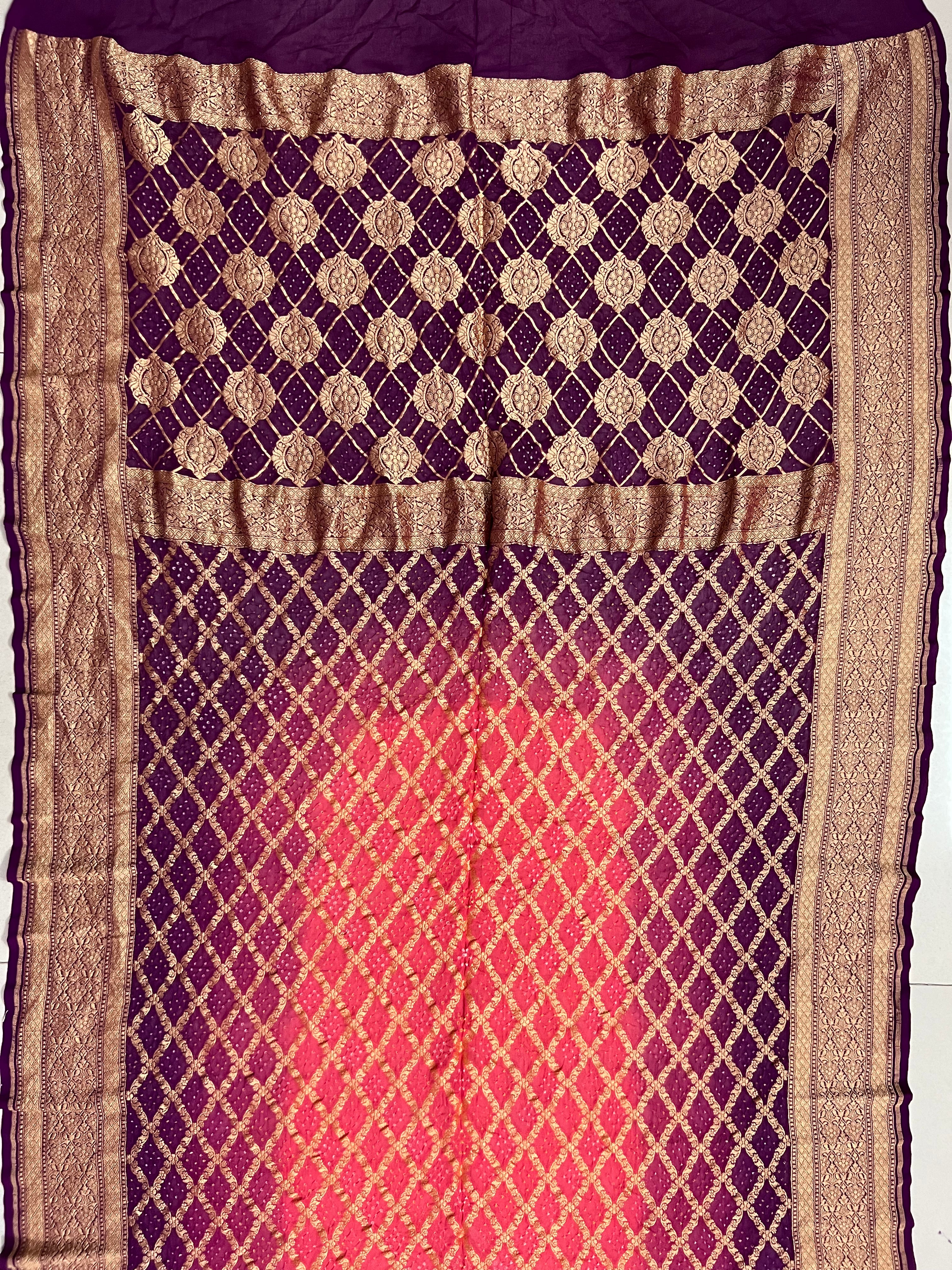 Georgette Bandhej Saree