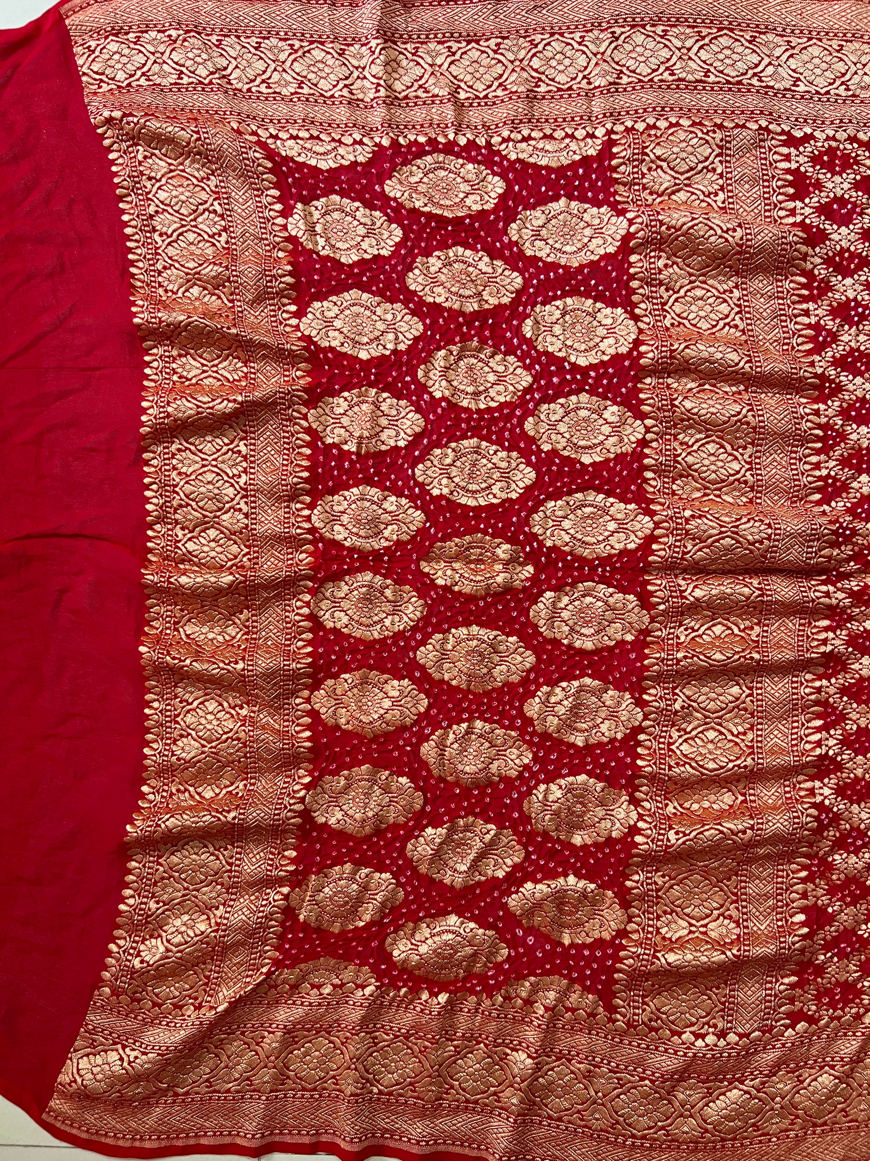 Georgette Bandhej Saree