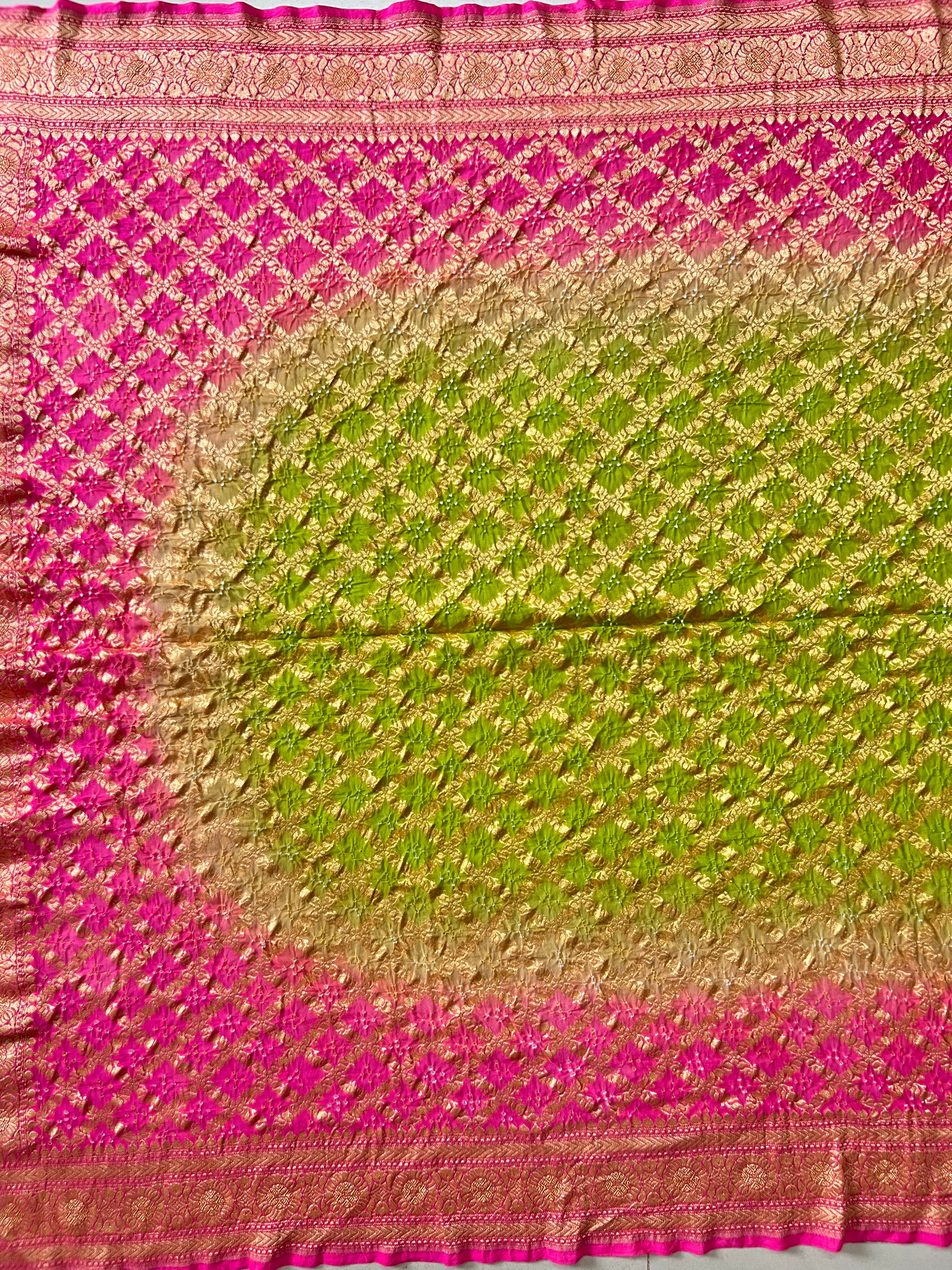 Georgette Bandhej Saree