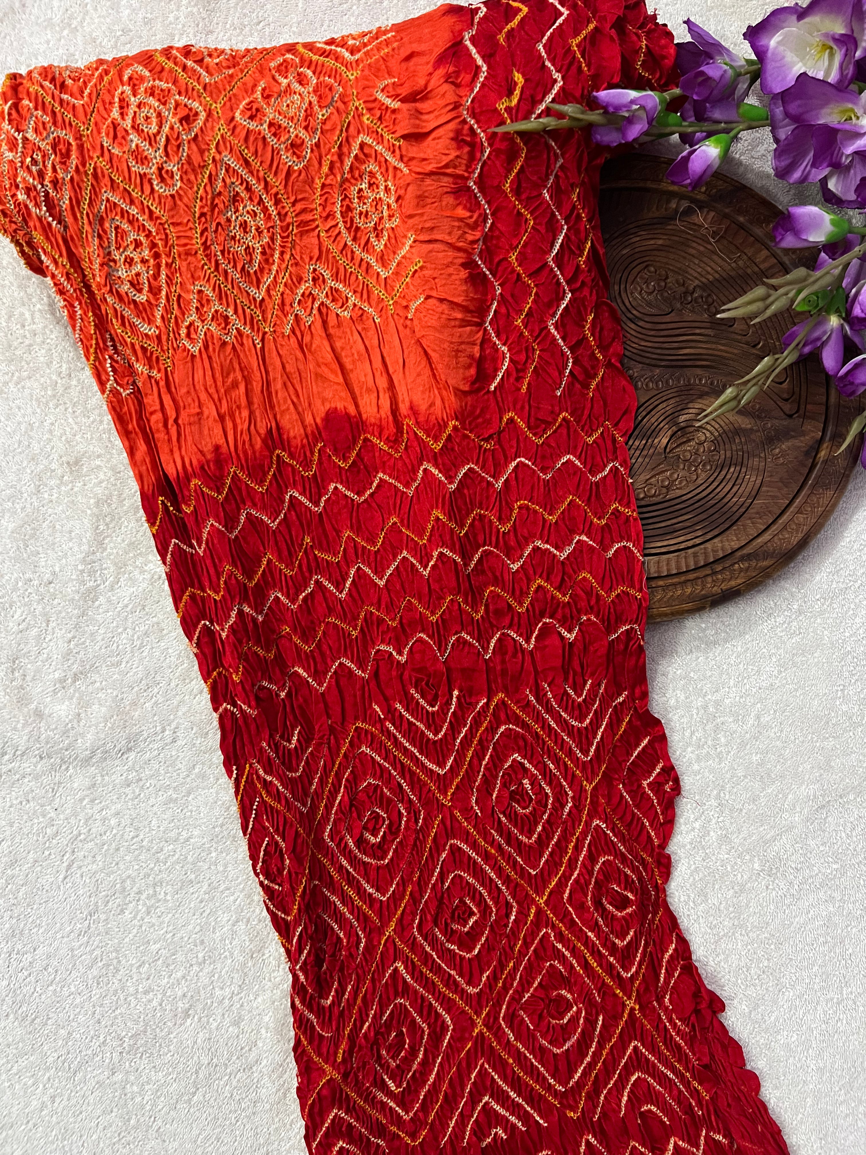 Gaji Silk Bandhej Saree Main image