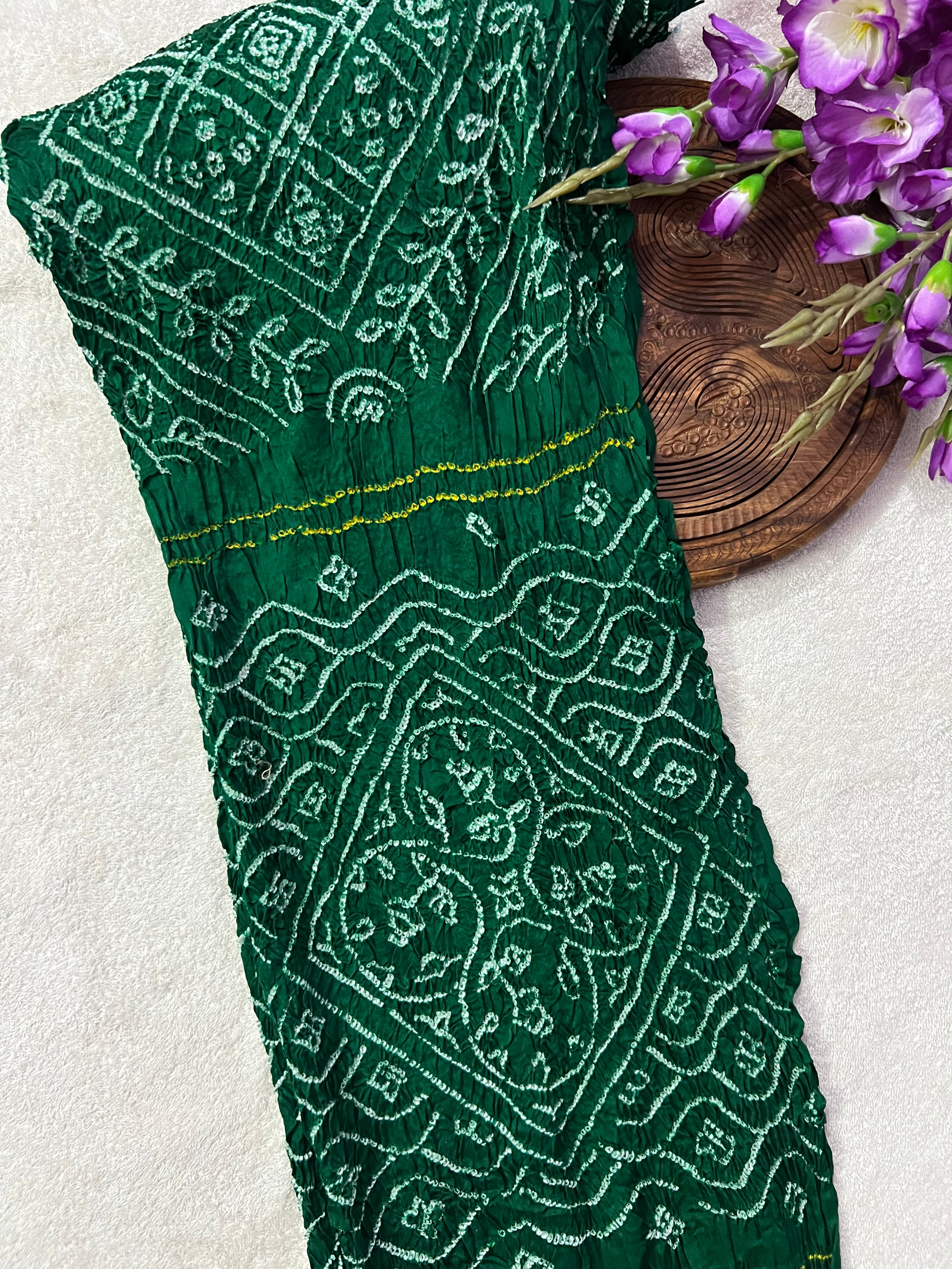 Gaji Silk Bandhej Saree