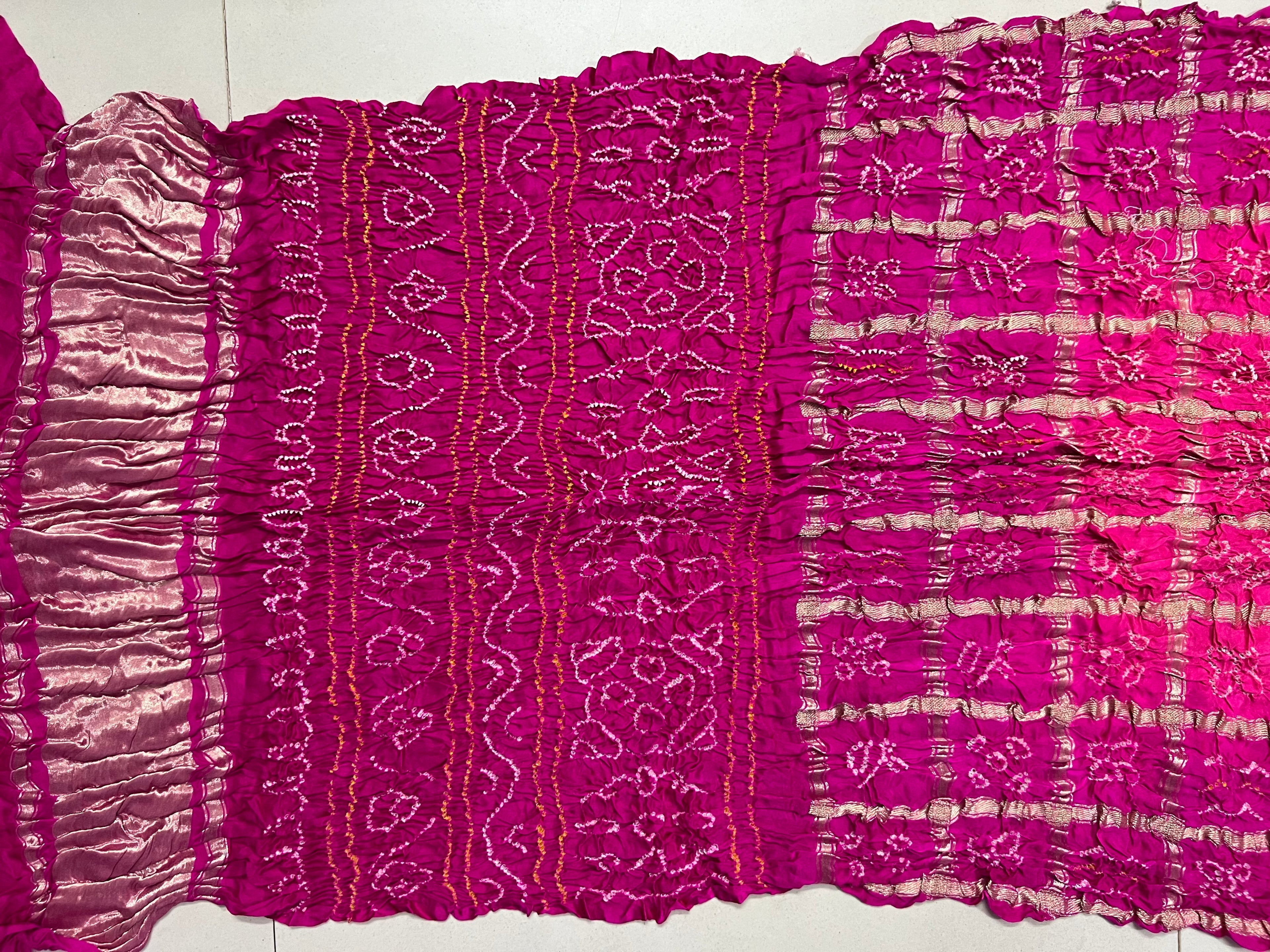 Gaji Silk Gharchola Bandhej Saree