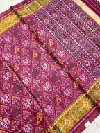 Handwoven Patola Silk Saree Narikunjan