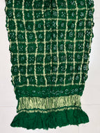 Gaji Silk Checks Bandhej Dupatta