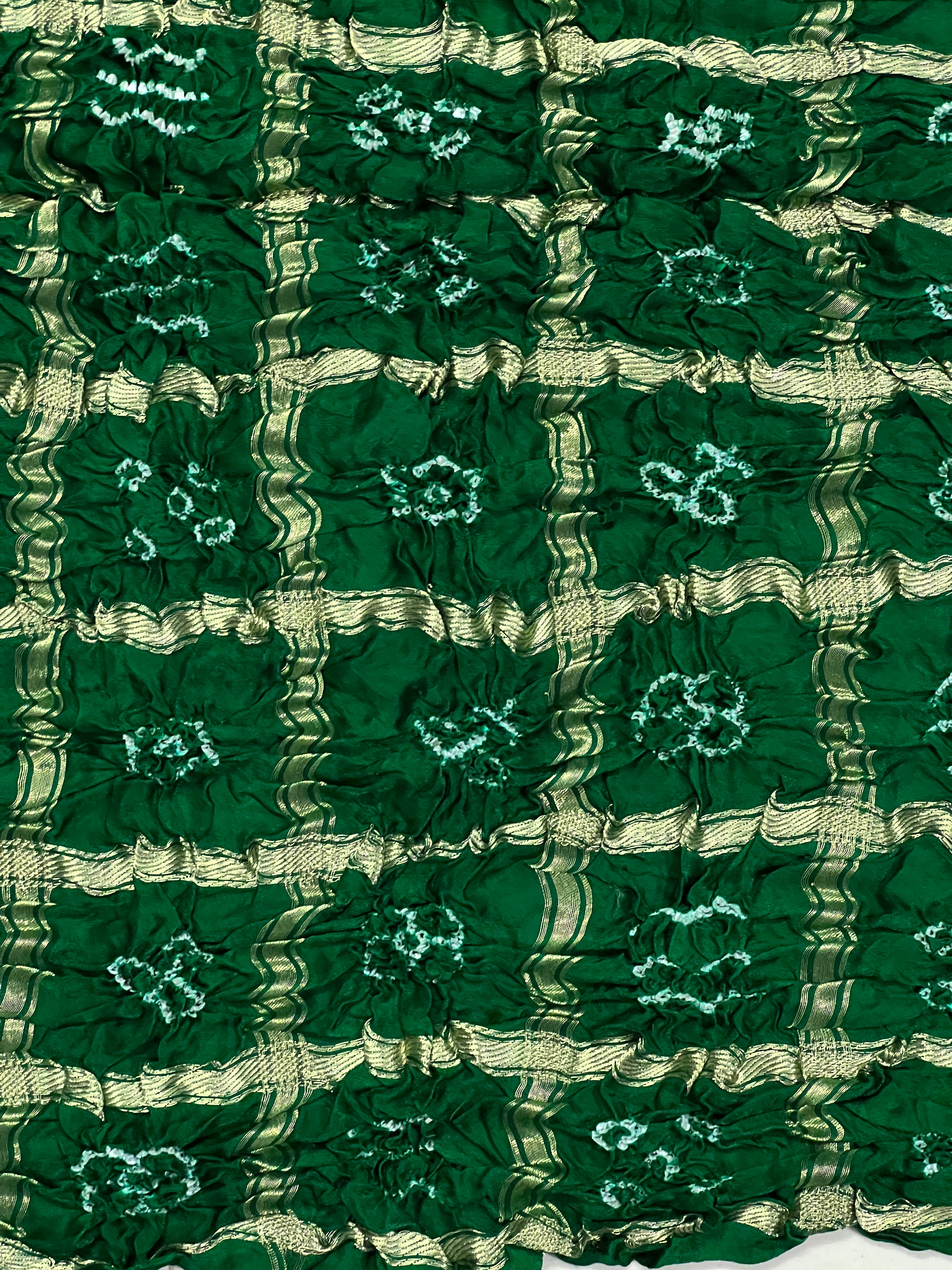 Gaji Silk Checks Bandhej Dupatta