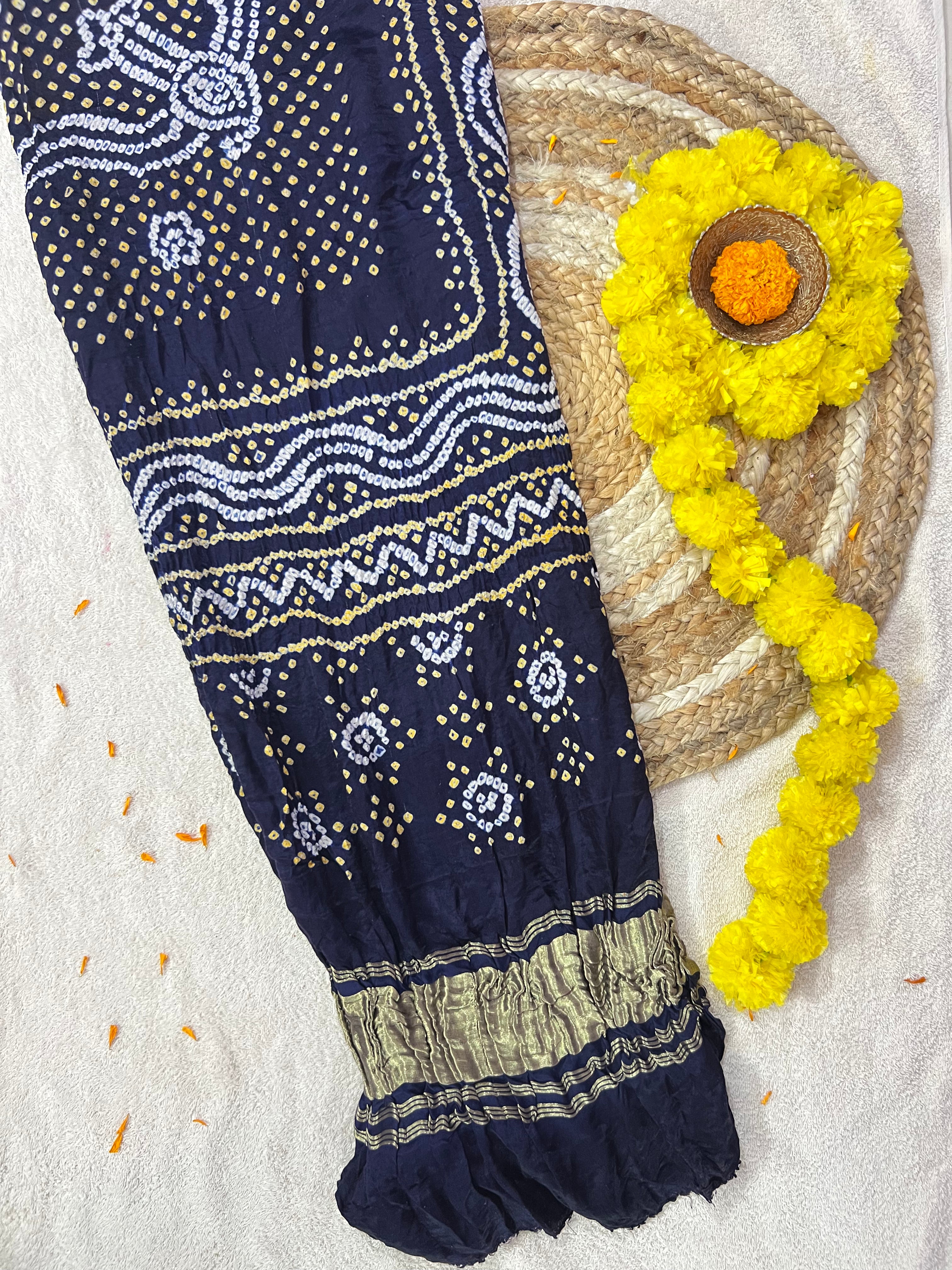 Gaji Silk Bandhej Dupatta