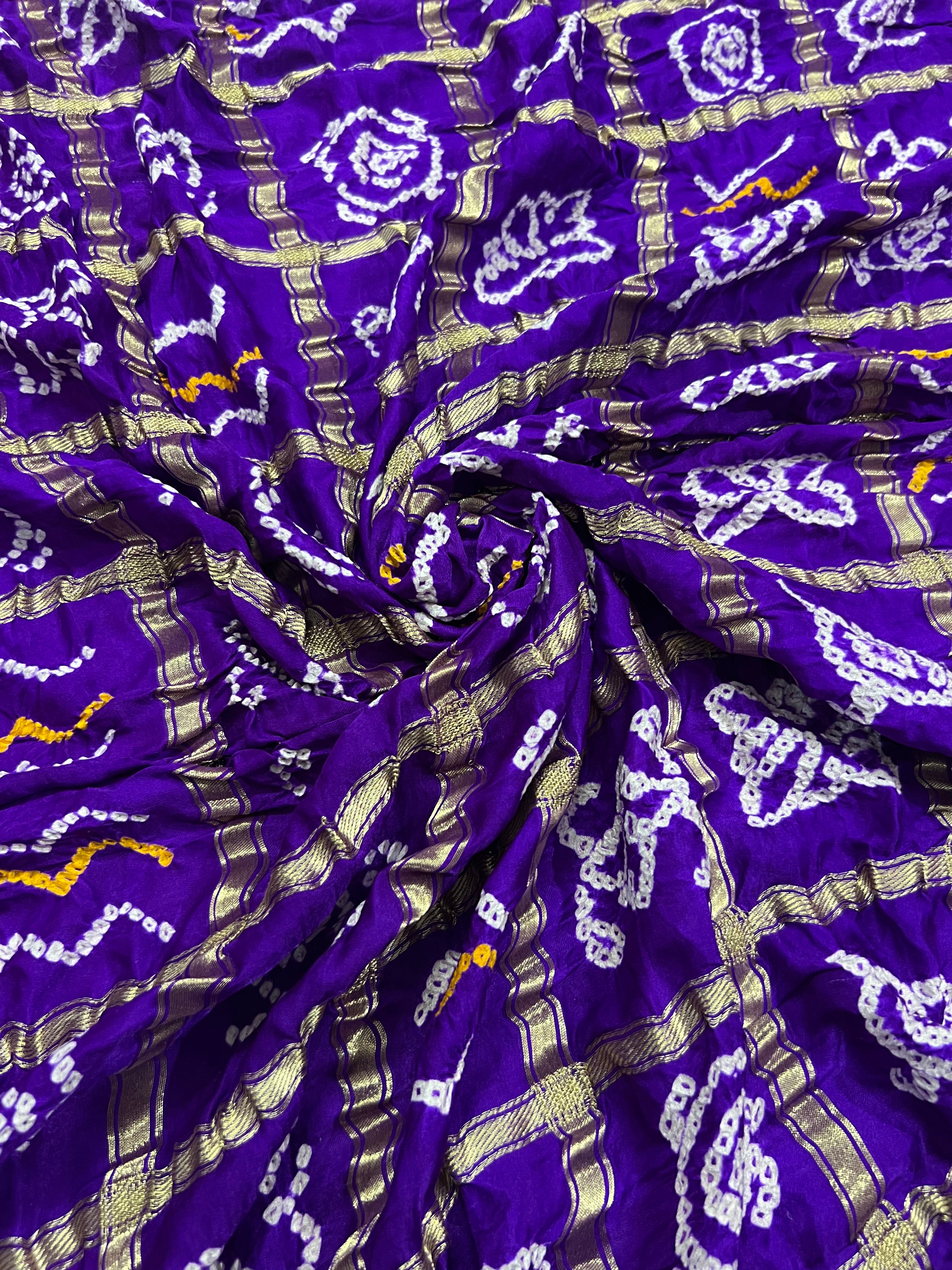 Gaji Silk Checks Bandhej Dupatta