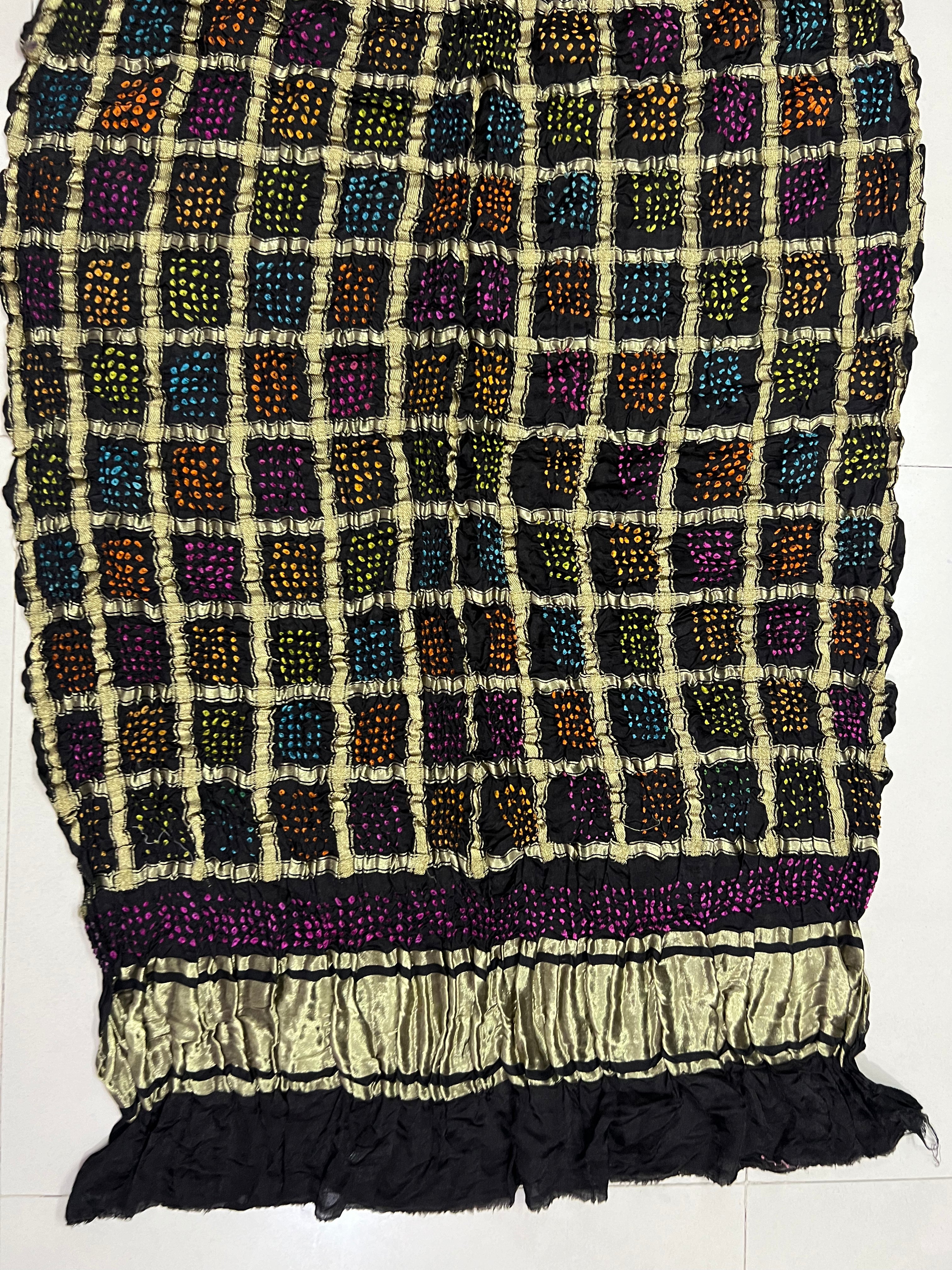 Gaji Silk Checks Bandhej Dupatta Secondary image