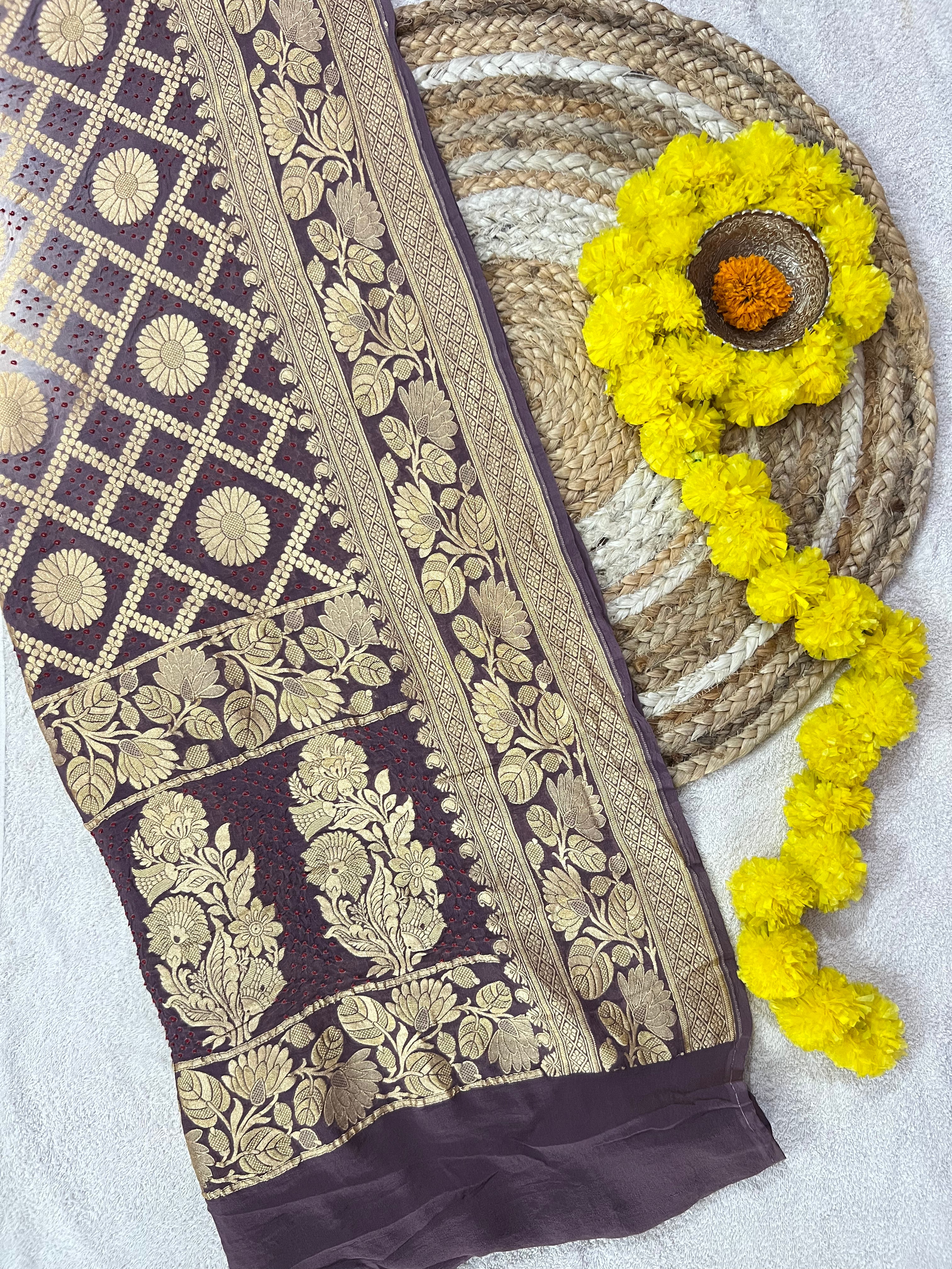 Georgette Bandhej Dupatta Main image